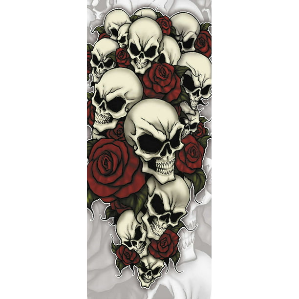 Missing Link SPF 50 Bones N Roses ArmPro Black/Red/White, Small